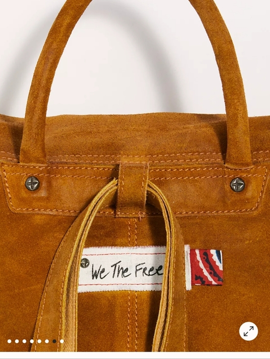 We The Free Suede Crossbody Bag in Chestnut - Picture 4 of 13
